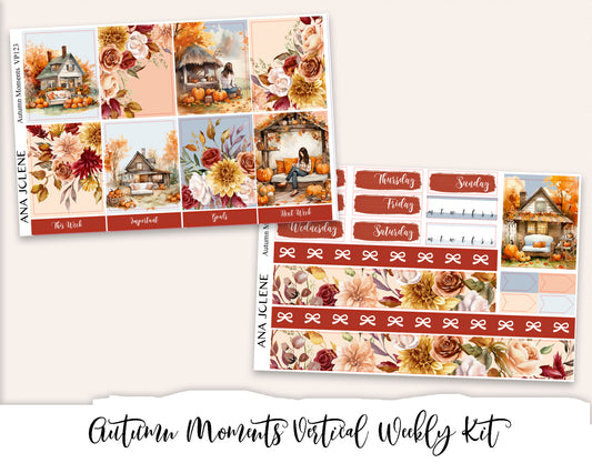 AUTUMN MOMENTS Planner Sticker Kit (Vertical Weekly)