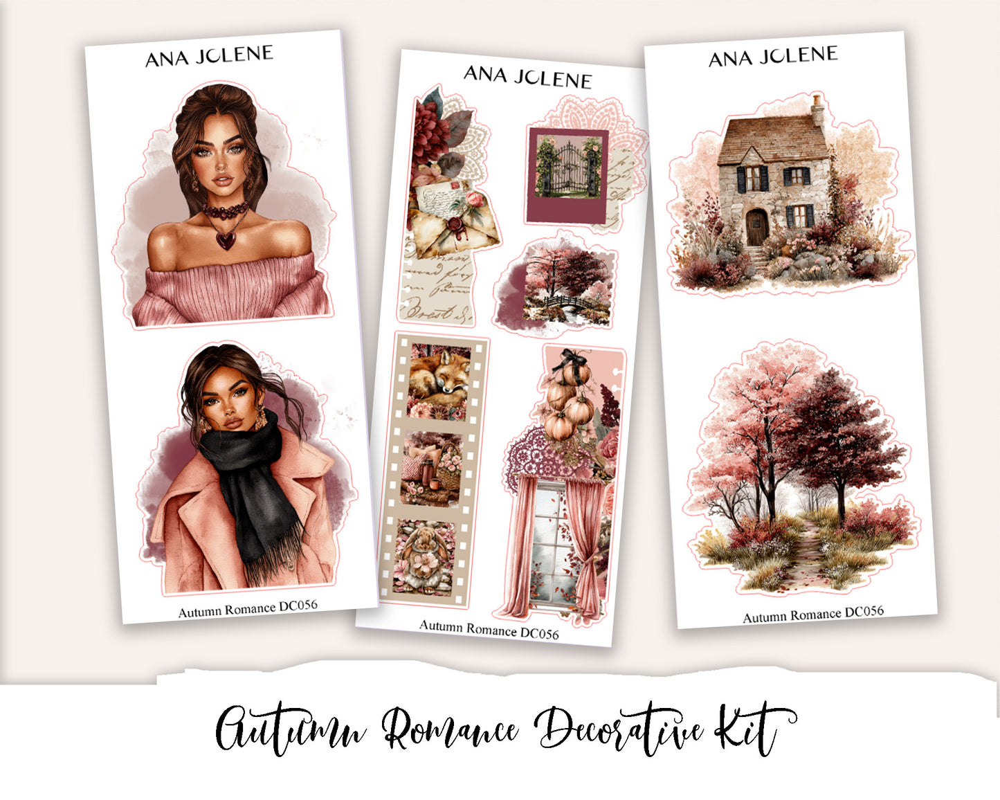 AUTUMN ROMANCE Decorative Planner Sticker Kit