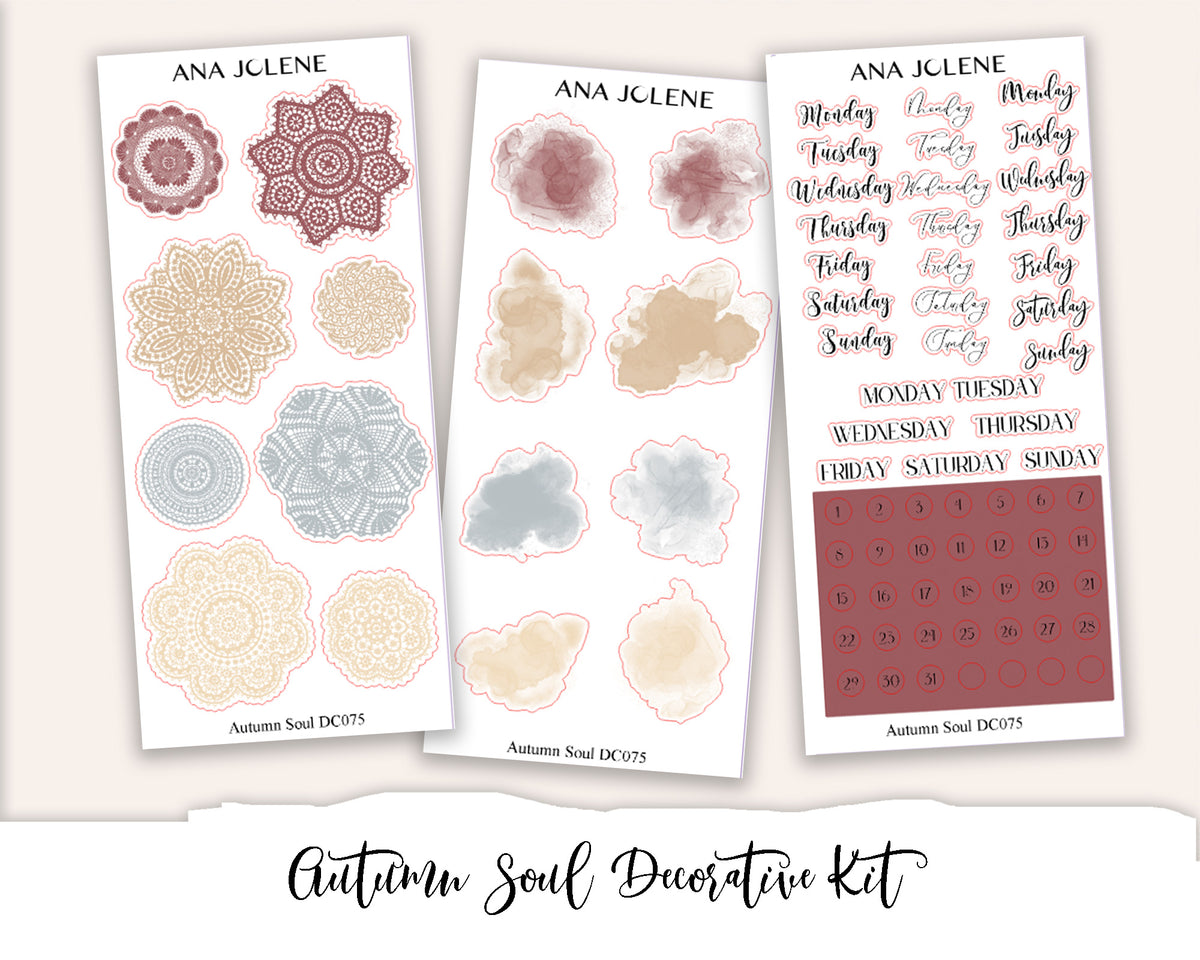 AUTUMN SOUL Decorative Planner Sticker Kit