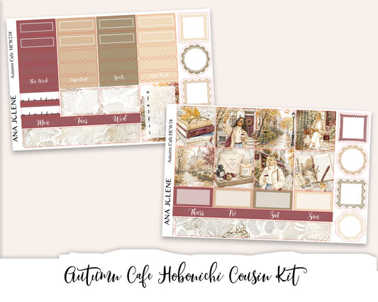 AUTUMN CAFE Hobonichi Cousin Weekly Planner Sticker Kit