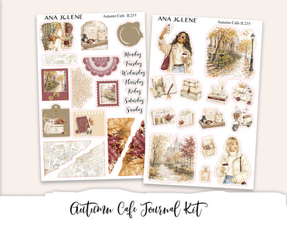AUTUMN CAFE Mini Journal Sticker Kit
