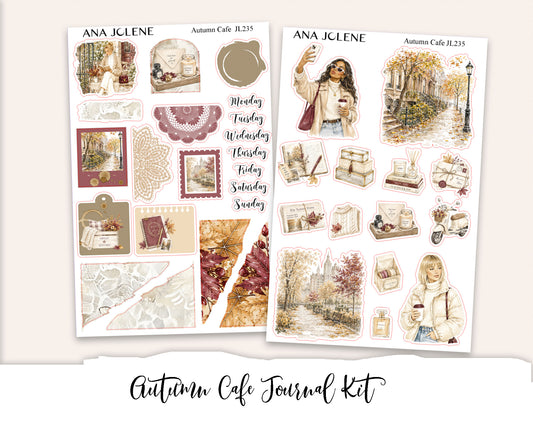 AUTUMN CAFE Mini Journal Sticker Kit