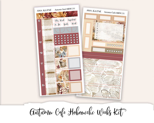 AUTUMN CAFE Hobonichi Weeks Planner Sticker Kit