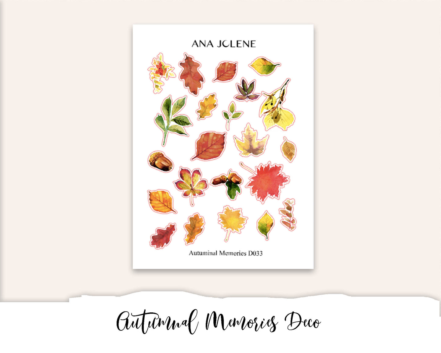 AUTUMNAL MEMORIES Mini Journal Sticker Kit