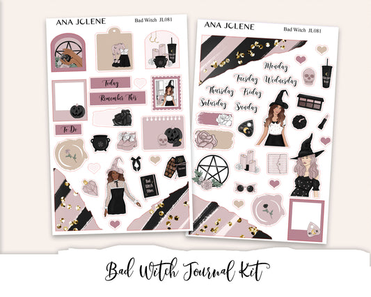 BAD WITCH Mini Journal Sticker Kit