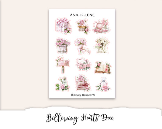 BILLOWING HEARTS Deco Stickers