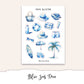 BLUE SEAS Planner Sticker Kit (Vertical Weekly)