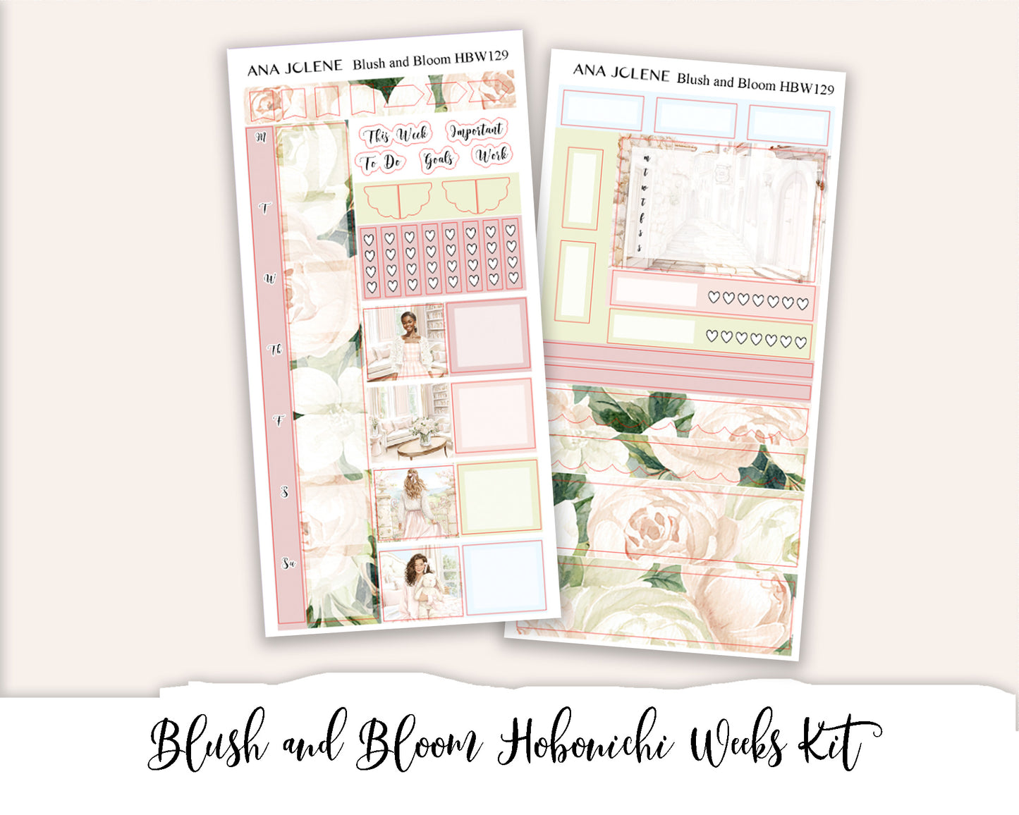 BLUSH & BLOOM Hobonichi Weeks Planner Sticker Kit