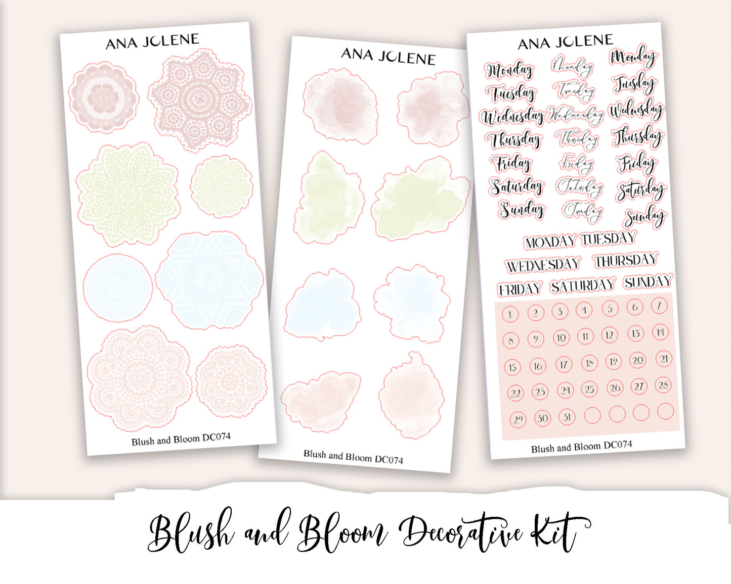 BLUSH & BLOOM Decorative Planner Sticker Kit