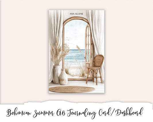 Bohemian Summer A6 Journaling Card/Dashboard
