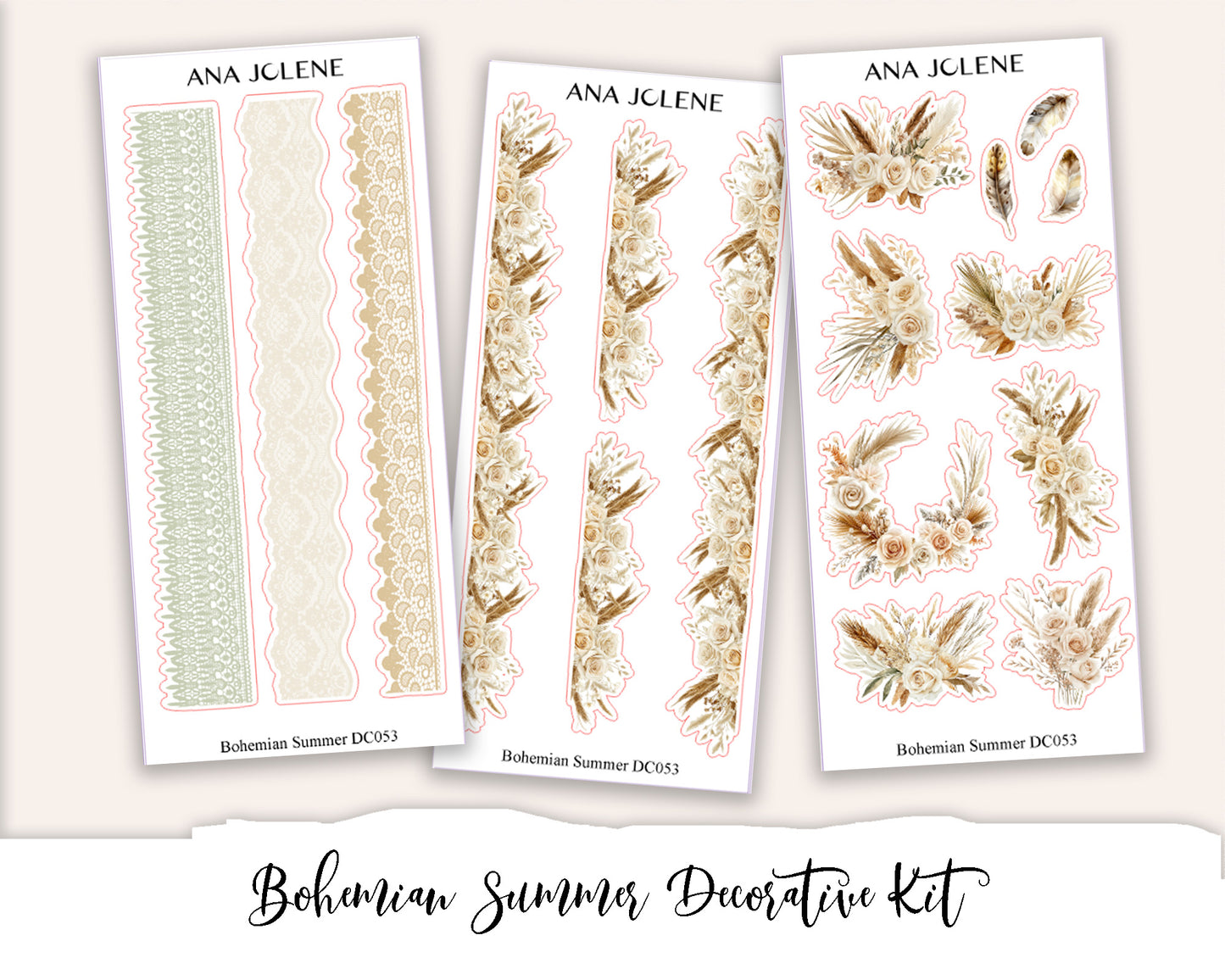 BOHEMIAN SUMMER Decorative Planner Sticker Kit