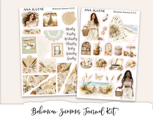 BOHEMIAN SUMMER  Mini Journal Sticker Kit