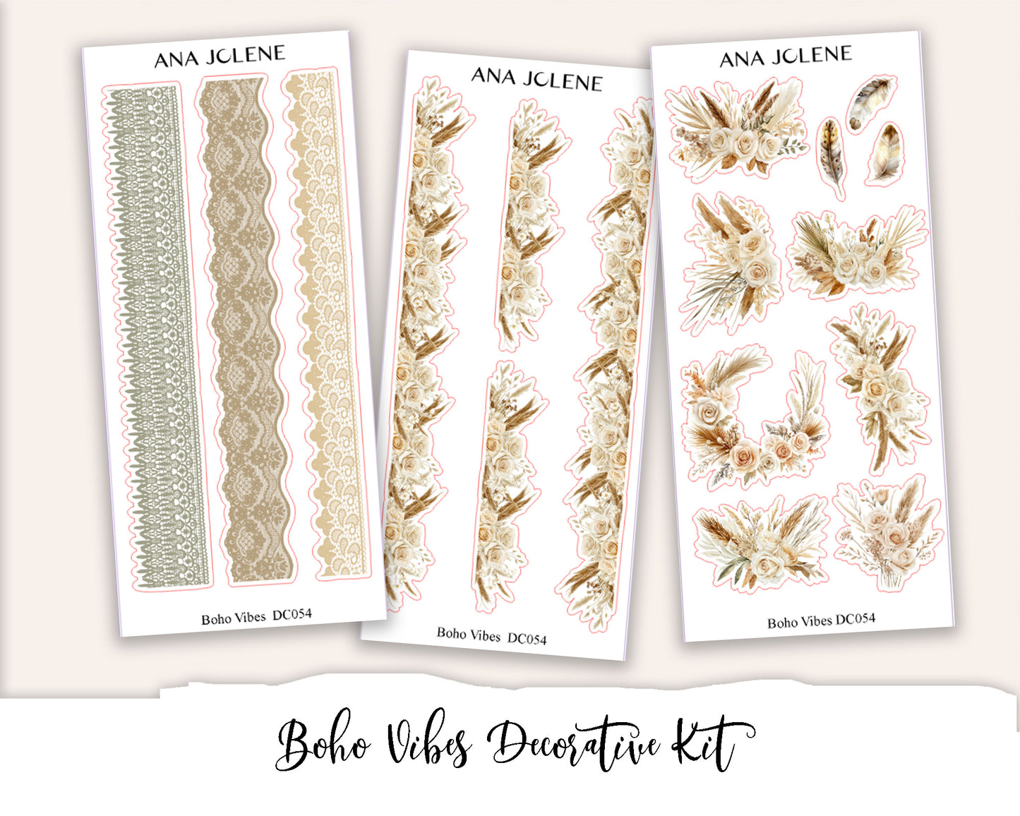 BOHO VIBES Decorative Planner Sticker Kit