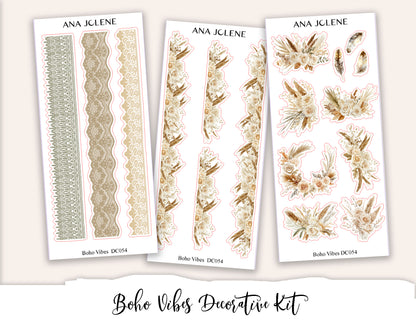 BOHO VIBES Decorative Planner Sticker Kit