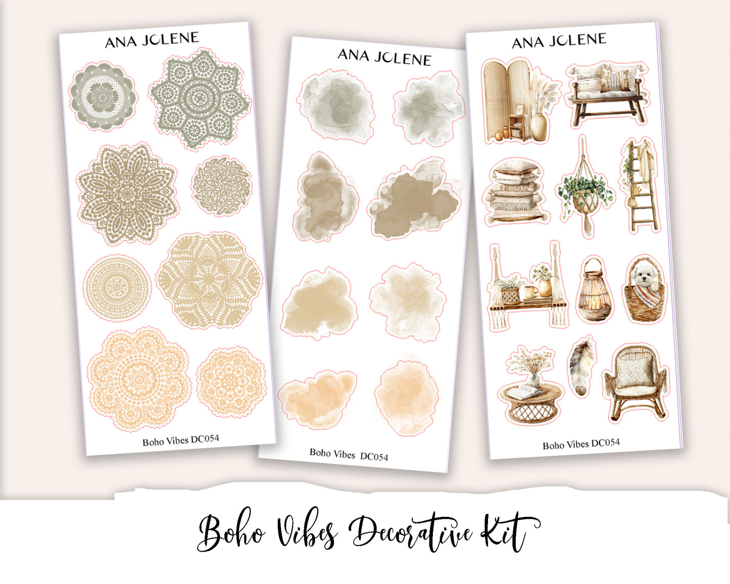 BOHO VIBES Decorative Planner Sticker Kit