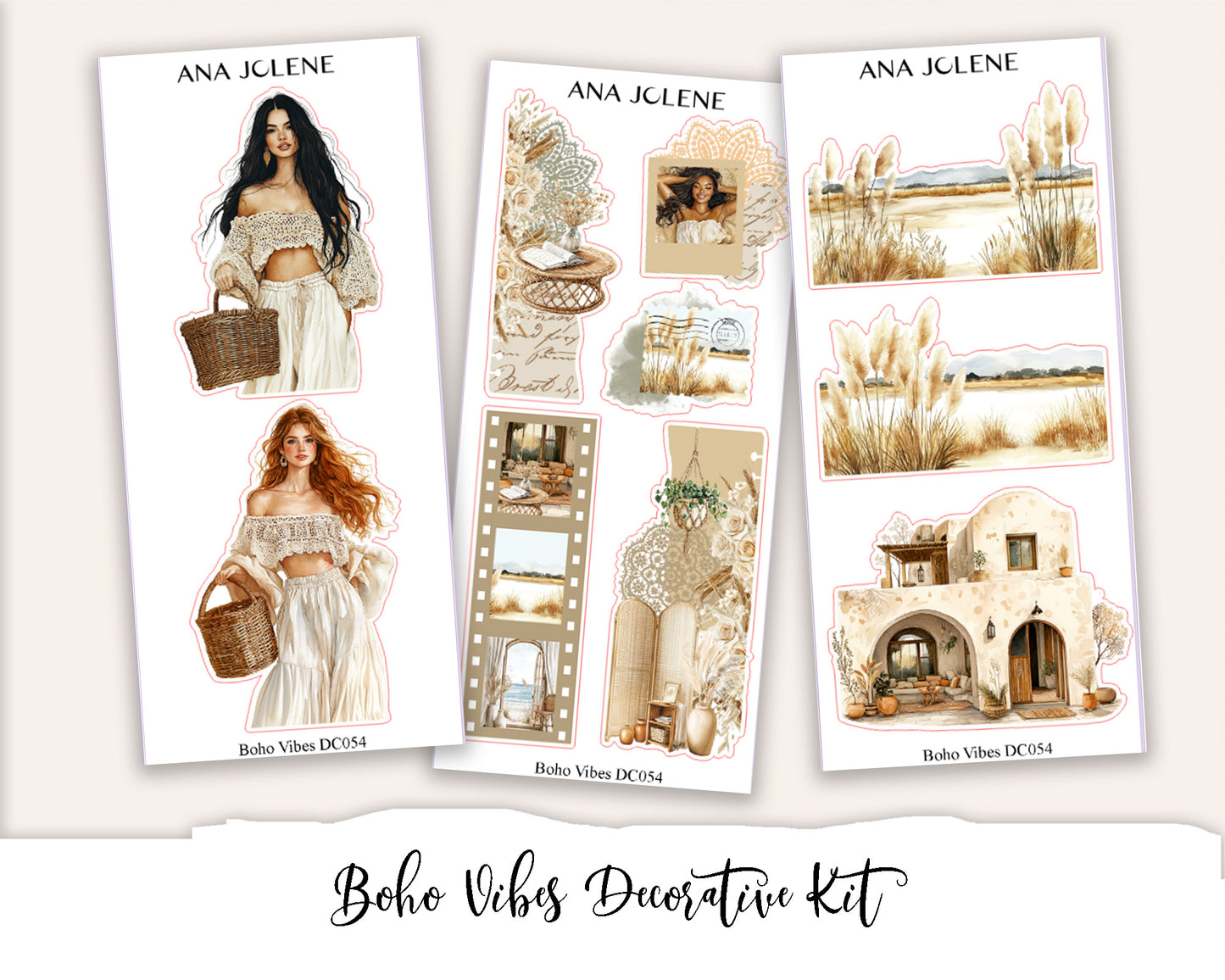 BOHO VIBES Decorative Planner Sticker Kit