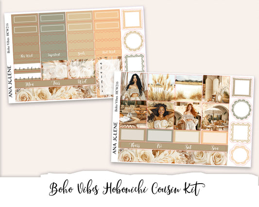 BOHO VIBES Hobonichi Cousin Weekly Planner Sticker Kit