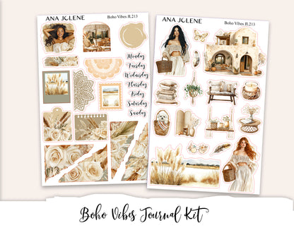BOHO VIBES  Mini Journal Sticker Kit