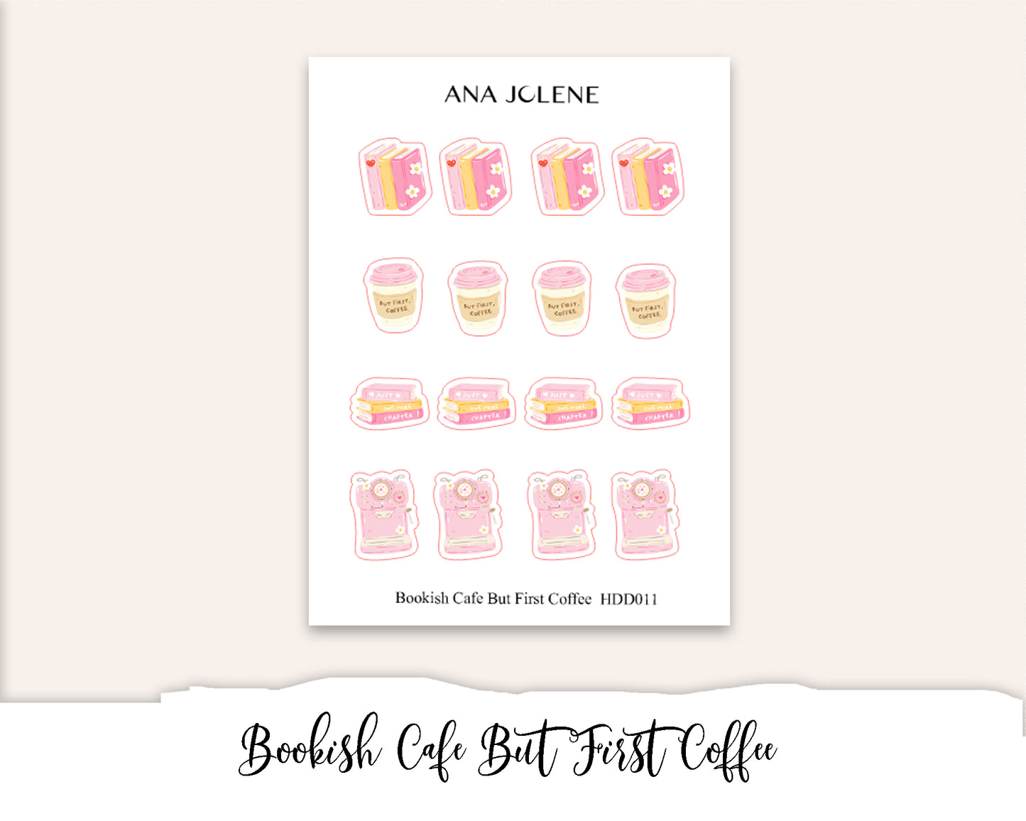 BOOKISH CAFE Deco Stickers