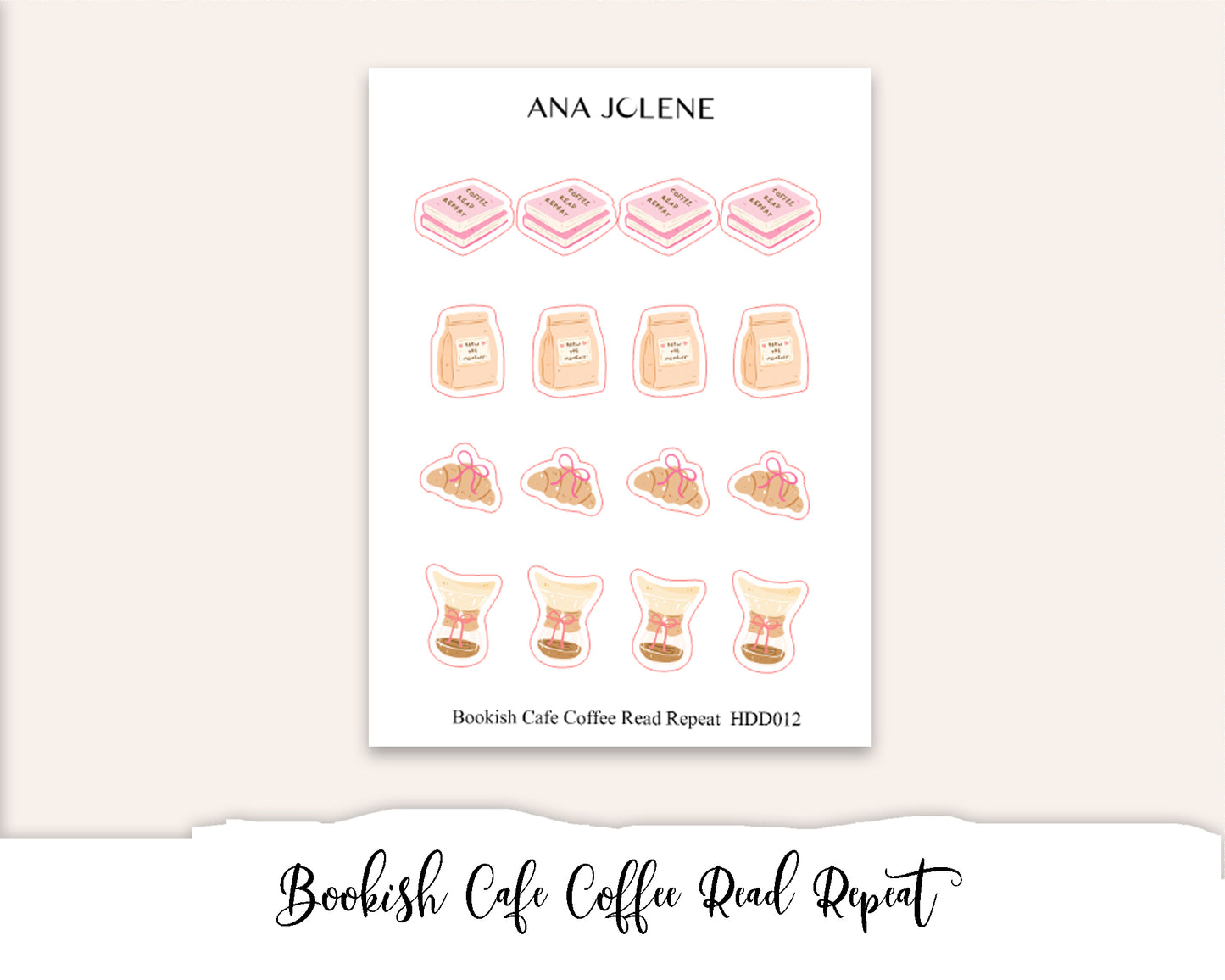 BOOKISH CAFE Deco Stickers