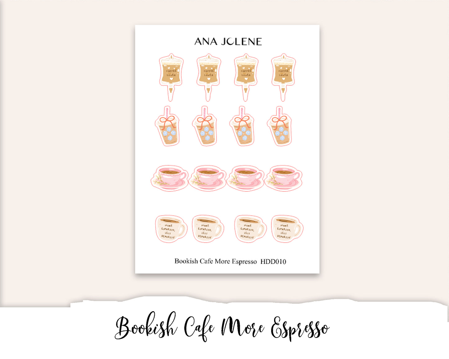 BOOKISH CAFE Deco Stickers
