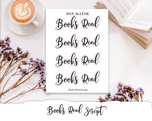 Books Read Script Stickers