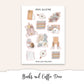 BOOKS AND COFFEE Hobonichi Cousin Weekly Planner Sticker Kit
