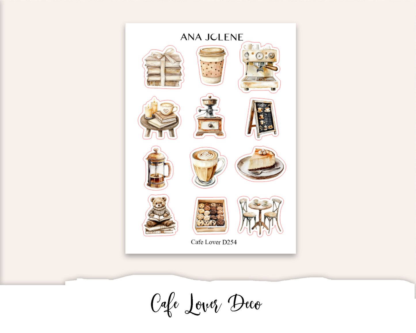 CAFE LOVER  Mini Journal Sticker Kit