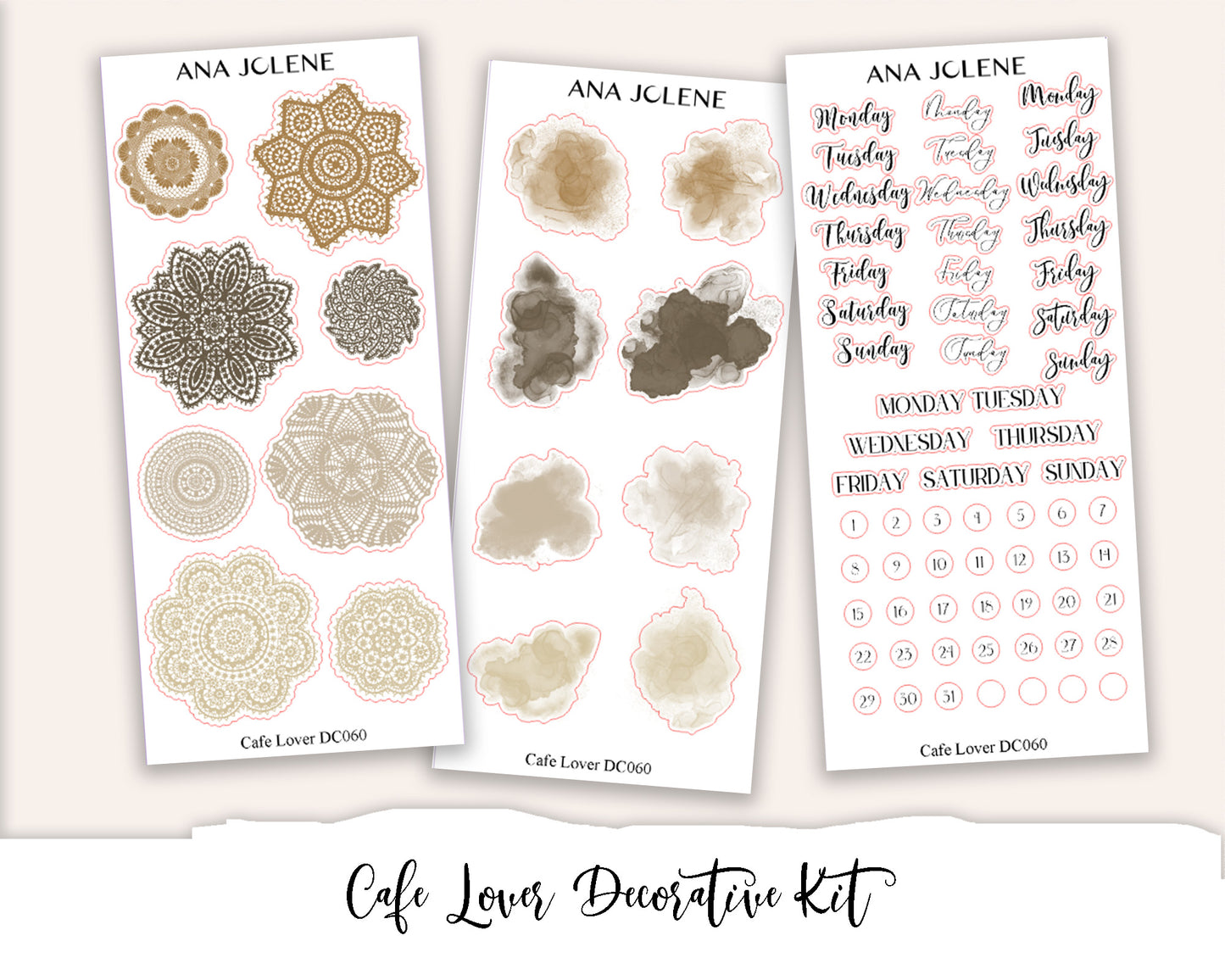 CAFE LOVER Decorative Planner Sticker Kit