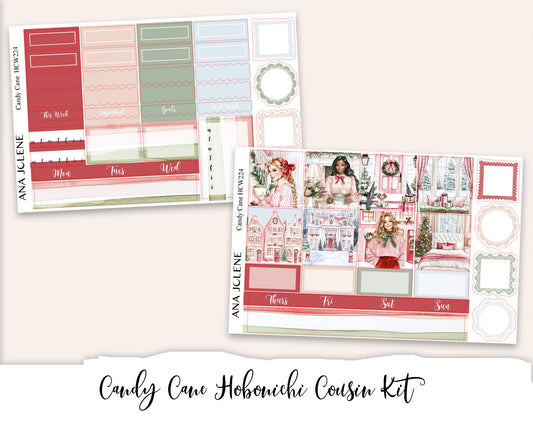 CANDY CANE  Hobonichi Cousin Weekly Planner Sticker Kit