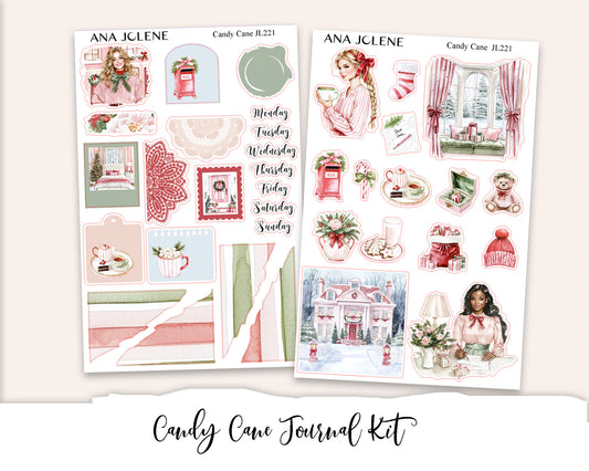CANDY CANE  Mini Journal Sticker Kit