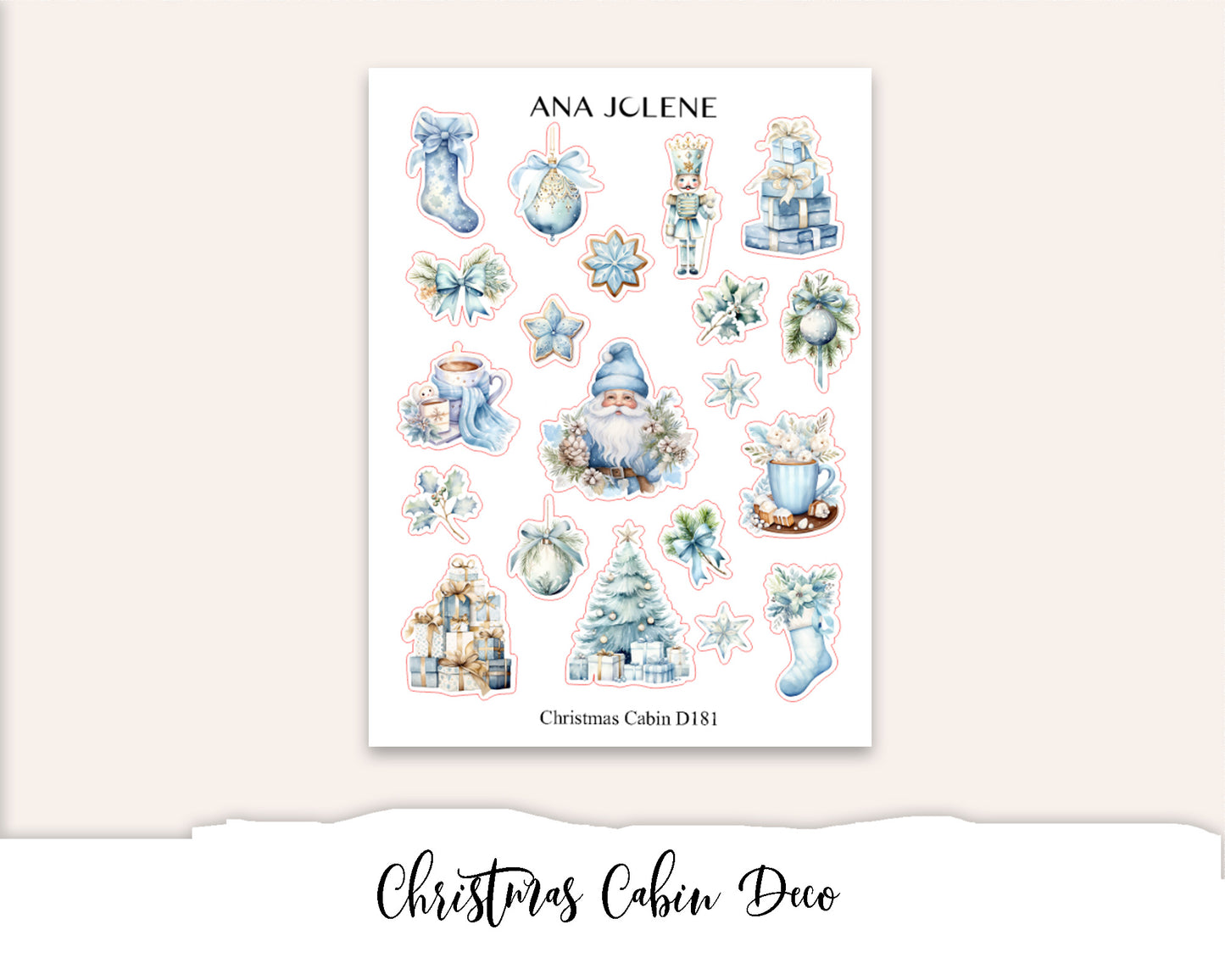 CHRISTMAS CABIN Deco Stickers