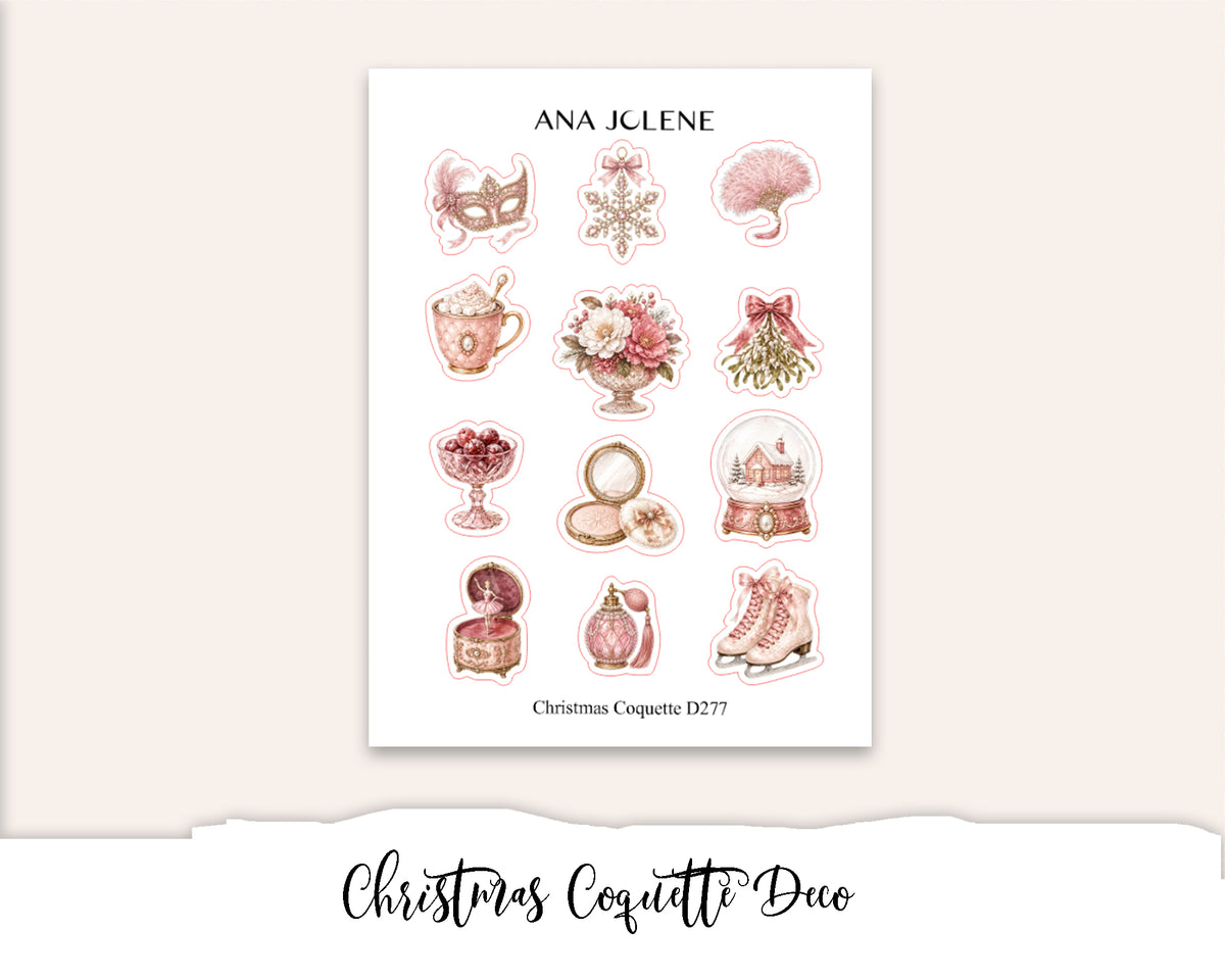CHRISTMAS COQUETTE Decorative Planner Sticker Kit