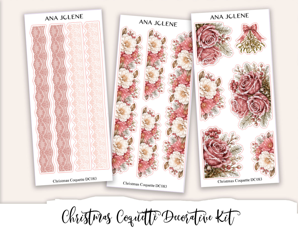 CHRISTMAS COQUETTE Decorative Planner Sticker Kit