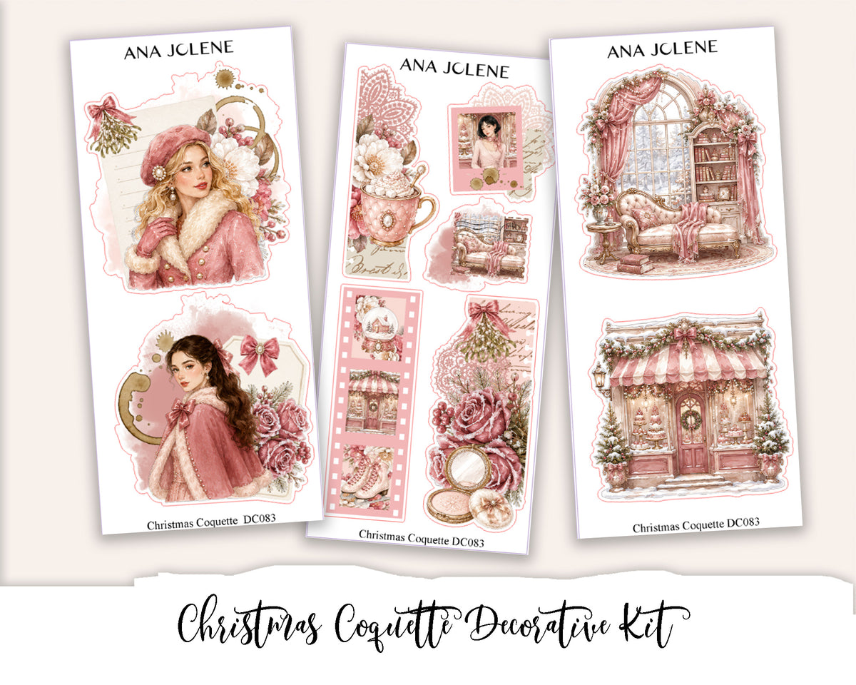 CHRISTMAS COQUETTE Decorative Planner Sticker Kit