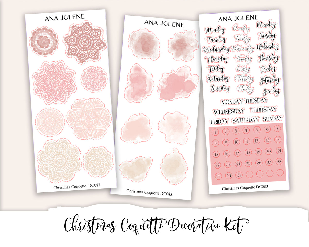 CHRISTMAS COQUETTE Decorative Planner Sticker Kit