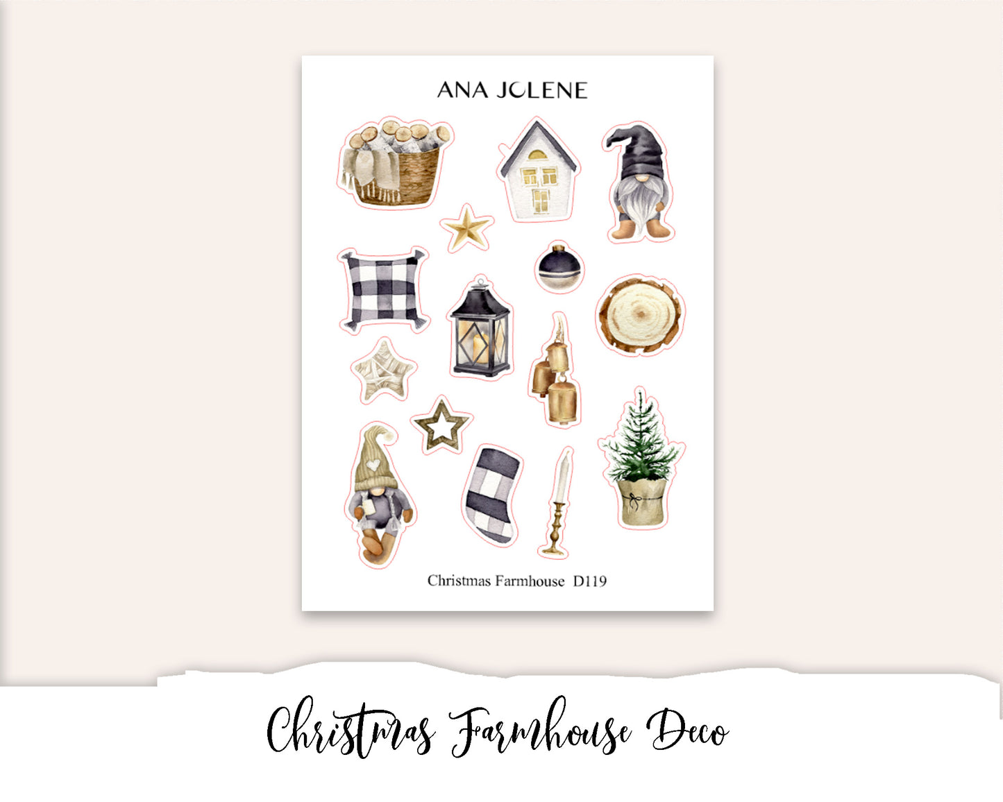 CHRISTMAS FARMHOUSE Deco Stickers