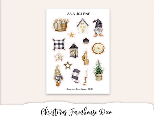 CHRISTMAS FARMHOUSE Deco Stickers