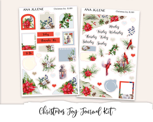 CHRISTMAS JOY Mini Journal Sticker Kit