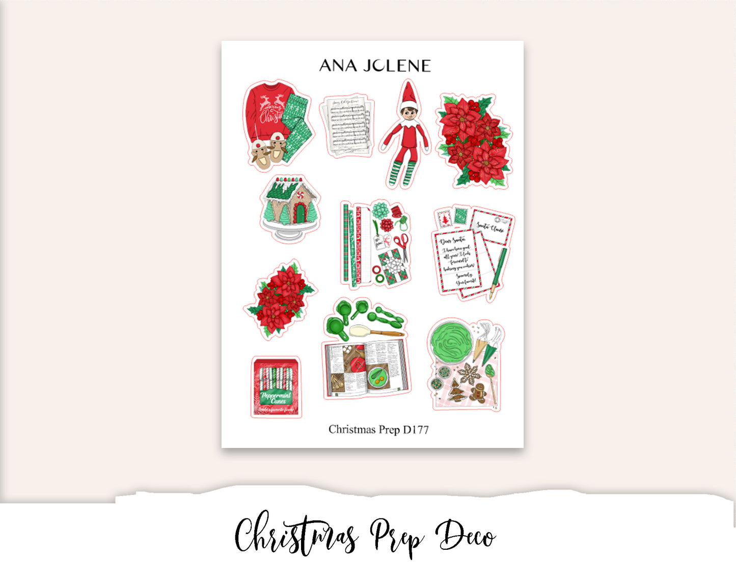 CHRISTMAS PREP Deco Stickers