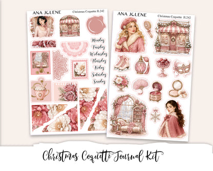 CHRISTMAS COQUETTE Mini Journal Sticker Kit