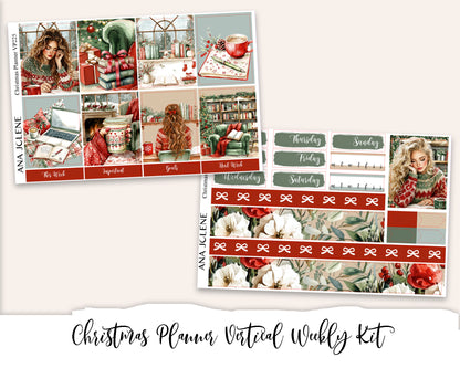 CHRISTMAS PLANNER Planner Sticker Kit (Vertical Weekly)