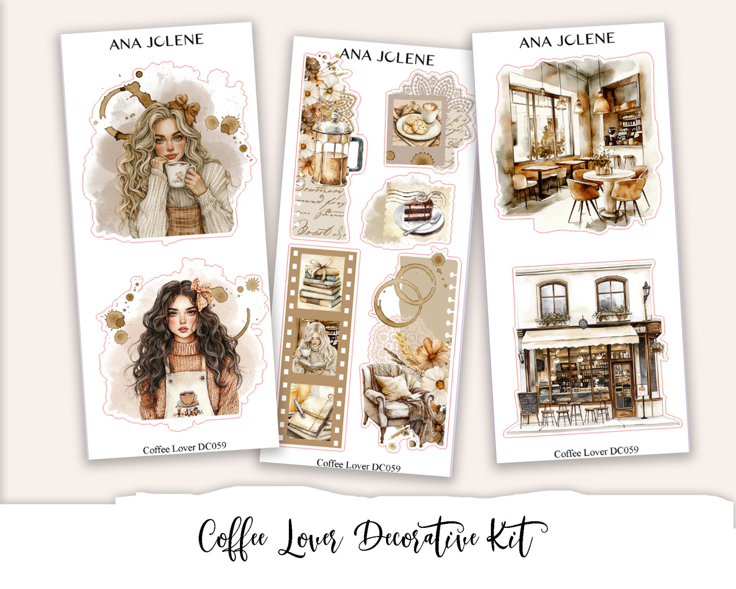 COFFEE LOVER Decorative Planner Sticker Kit