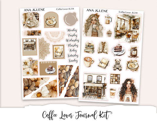 COFFEE LOVER  Mini Journal Sticker Kit