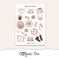 COTTAGECORE Hobonichi Weeks Planner Sticker Kit