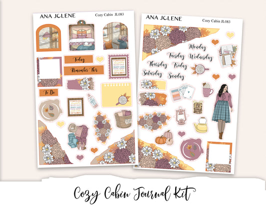 COZY CABIN Mini Journal Sticker Kit
