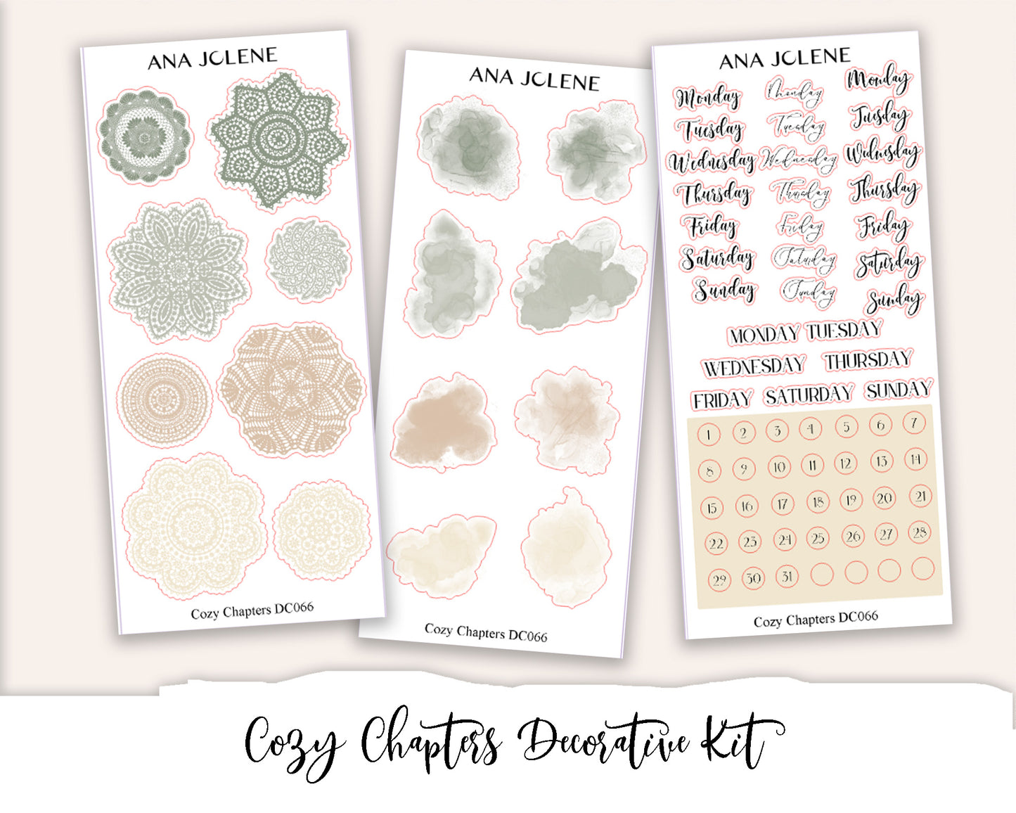 COZY CHAPTERS Decorative Planner Sticker Kit