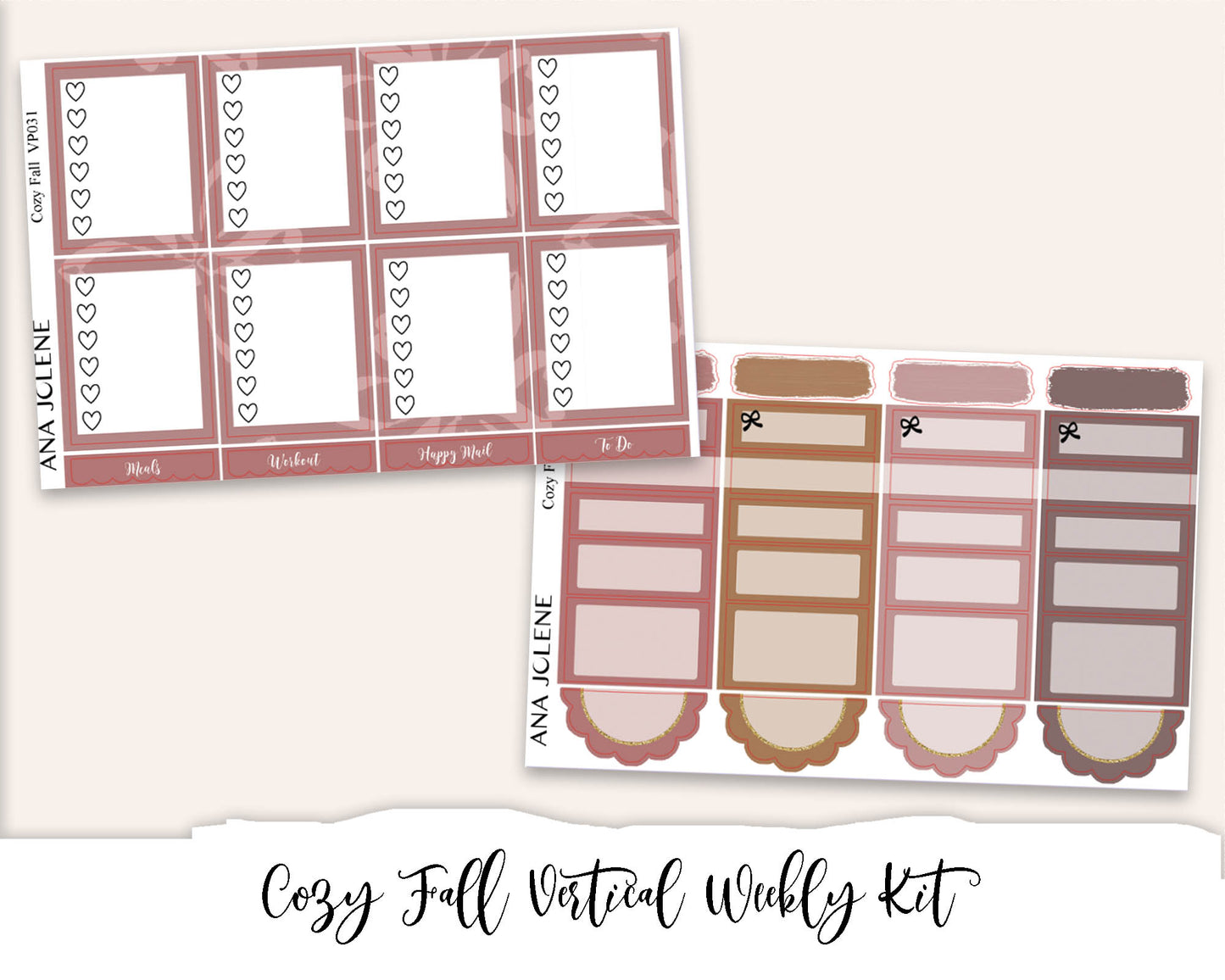 COZY FALL Planner Sticker Kit (Vertical Weekly)