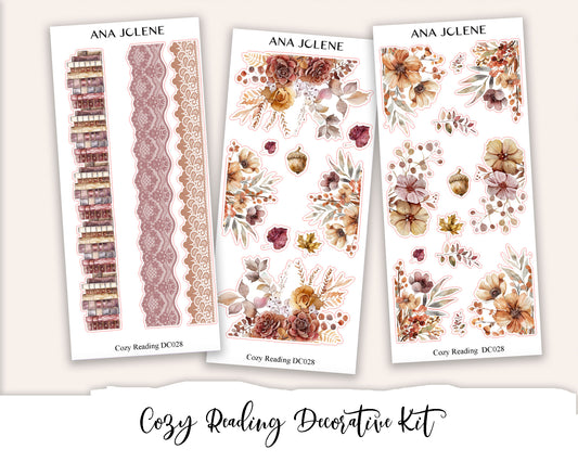 COZY READING Decorative Planner Sticker Kit