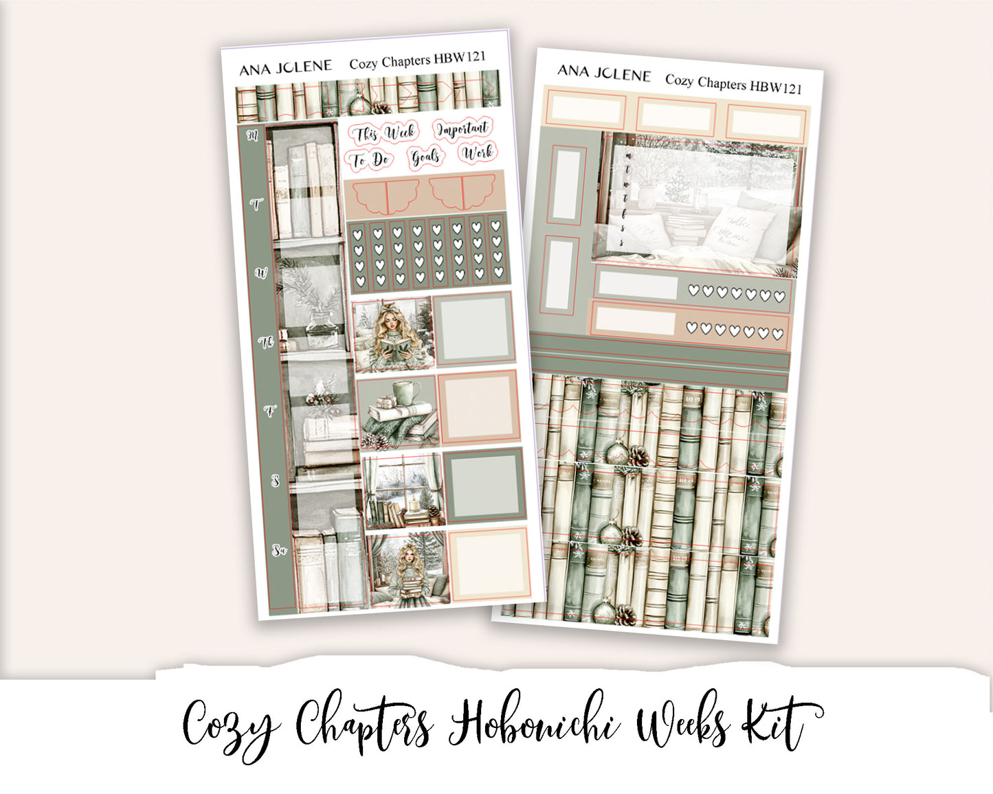 COZY CHAPTERS Hobonichi Weeks Planner Sticker Kit